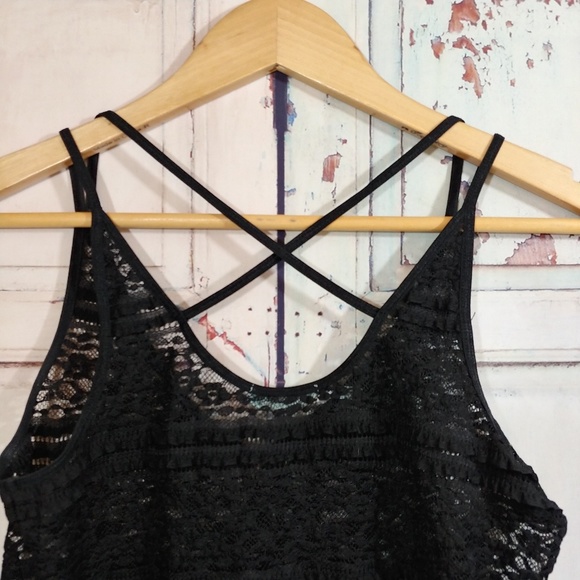 ➝ 2/$12 - Black Lacey Camisole - Picture 4 of 8